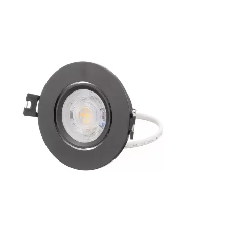 Integral dimbare Coin LED inbouwspot ultra dun - rond zwart - D90xH30mm - 3.8W