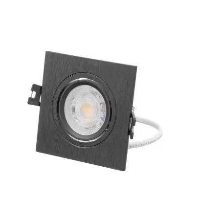 Integral dimbare Coin LED inbouwspot ultra dun - vierkant zwart - L93xB93xH30mm - 3.8W