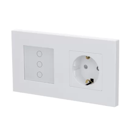 Touch LED dimmer schakelaar enkel + WCD wit set