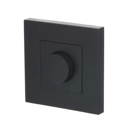 Draaidimmer universeel enkel zwart set - 500W