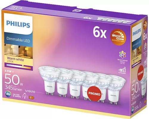 Philips Warmglow MR16 LED lamp dimbaar GU10 - 3.8W