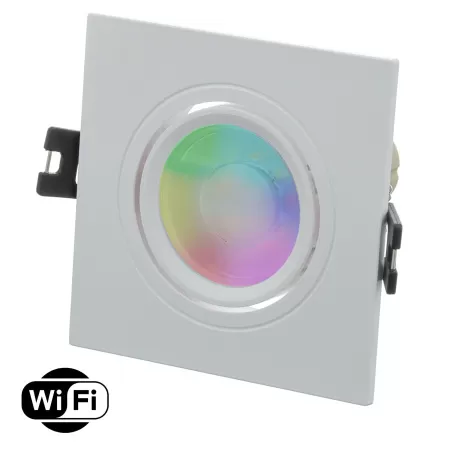 Miboxer LED inbouwspot dimbaar - Wifi 2.4GHz -  vierkant wit -  L93xB93xH80mm - 6W