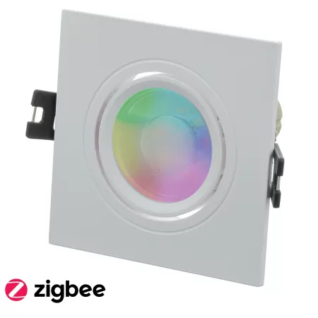 Miboxer LED inbouwspot dimbaar - Zigbee + 2.4GHz -  vierkant wit -  L93xB93xH80mm - 6W - Hue compatibel