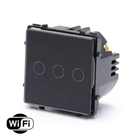 Wifi touch rolluikschakelaar zwart - 1000W