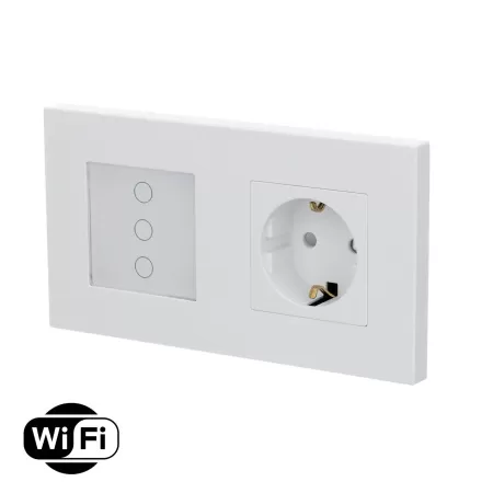 Wifi touch LED dimmer enkel + WCD wit set